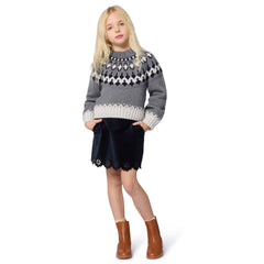 CHLOE KNIT WOOL DETAIL SWEATER