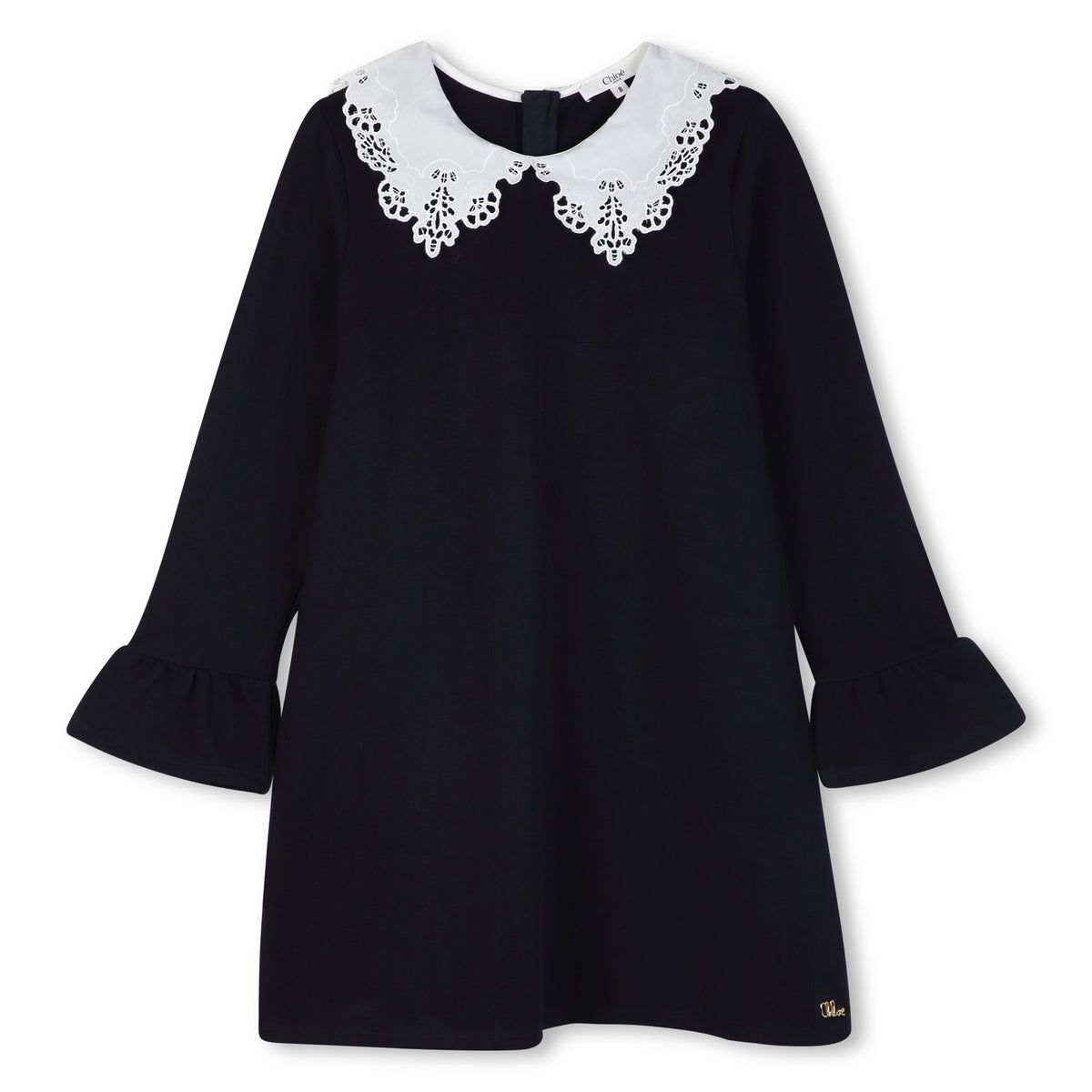 CHLOE L/S LACE COLLAR DRESS