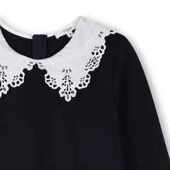 CHLOE L/S LACE COLLAR DRESS