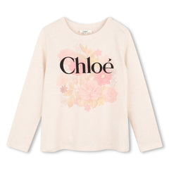 CHLOE L/S LOGO FLOWER PRINT T