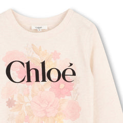 CHLOE L/S LOGO FLOWER PRINT T