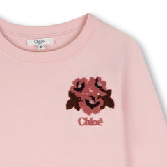 CHLOE L/S LOGO FLOWERDETAIL T