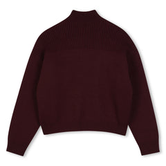CHLOE LOGO HIGH NECK BUTTONS DETAIL PULLOVER