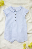 TARTINE ET CHOCOLAT COLLARED STRIPED ROMPER