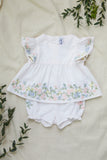 TARTINE ET CHOCOLAT 2PC EMBROIDERED FLOWERS TUNIC WITH BLOOMER SET