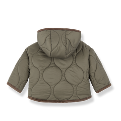 1+ IN THE FAMILY 2PC SHERPA LINED HOODED QUILTED JACKET + HAT