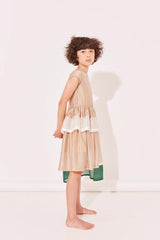 THE MIDDLE DAUGHTER  CAP SLEEVE WITH ASYMEMETRIC HEM DRESS