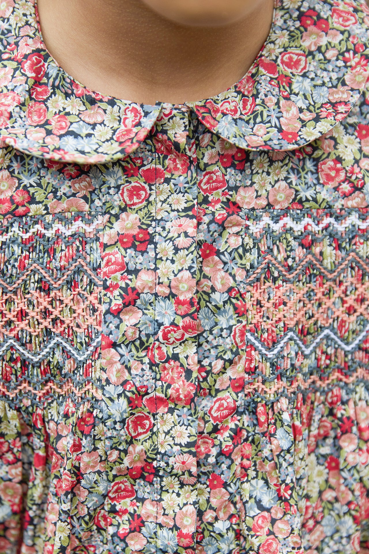 TARTINE ET CHOCOLAT FLORAL SMOCKING DRESS