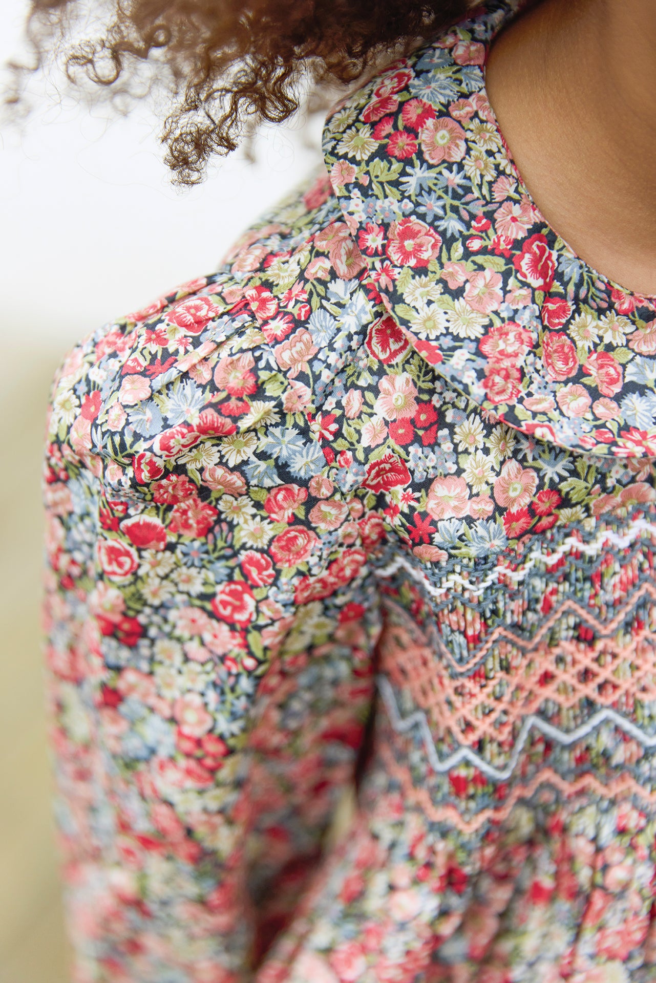 TARTINE ET CHOCOLAT FLORAL SMOCKING DRESS