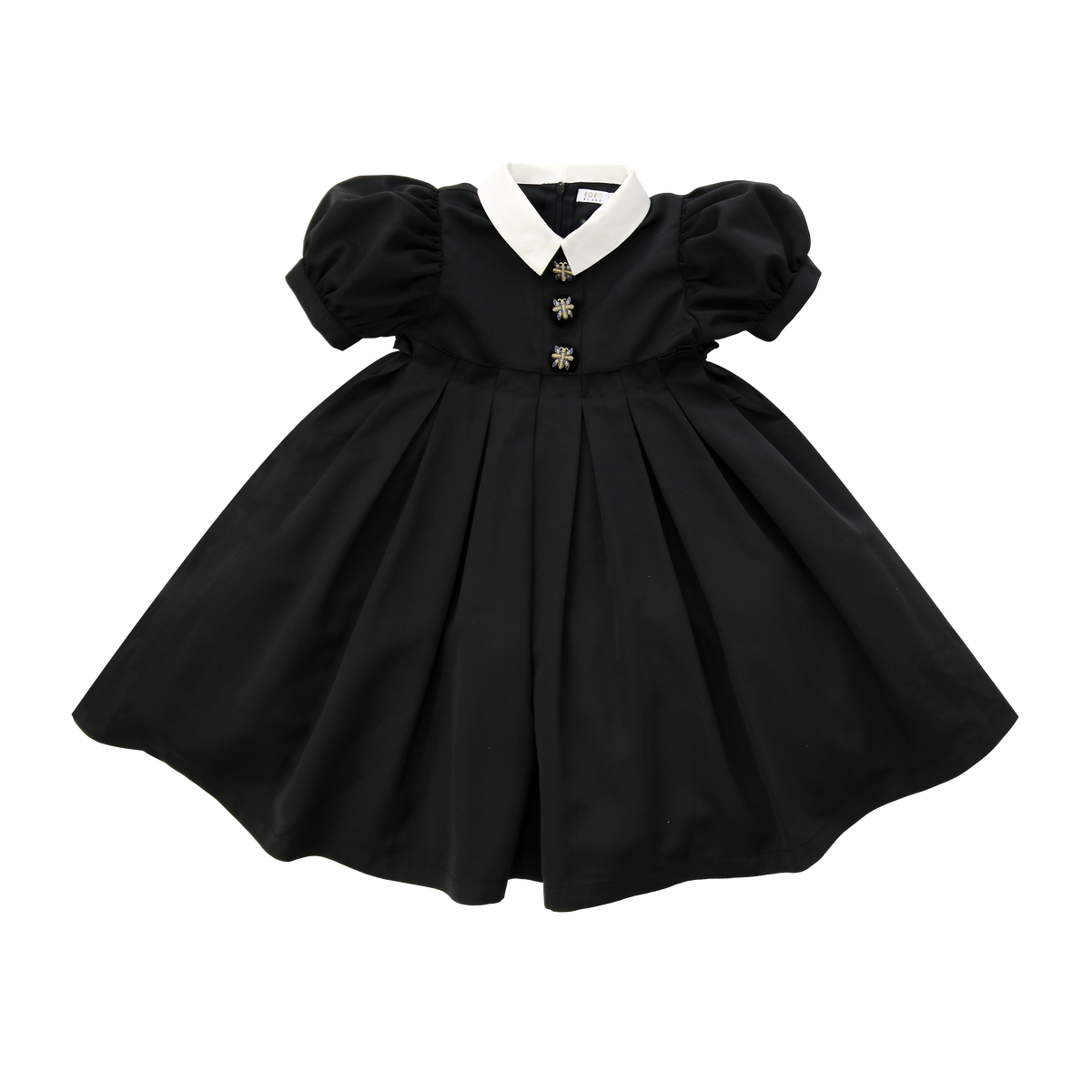 COCO BLANC S/S COLLAR TAFFETA DRESS