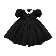 COCO BLANC S/S COLLAR TAFFETA DRESS