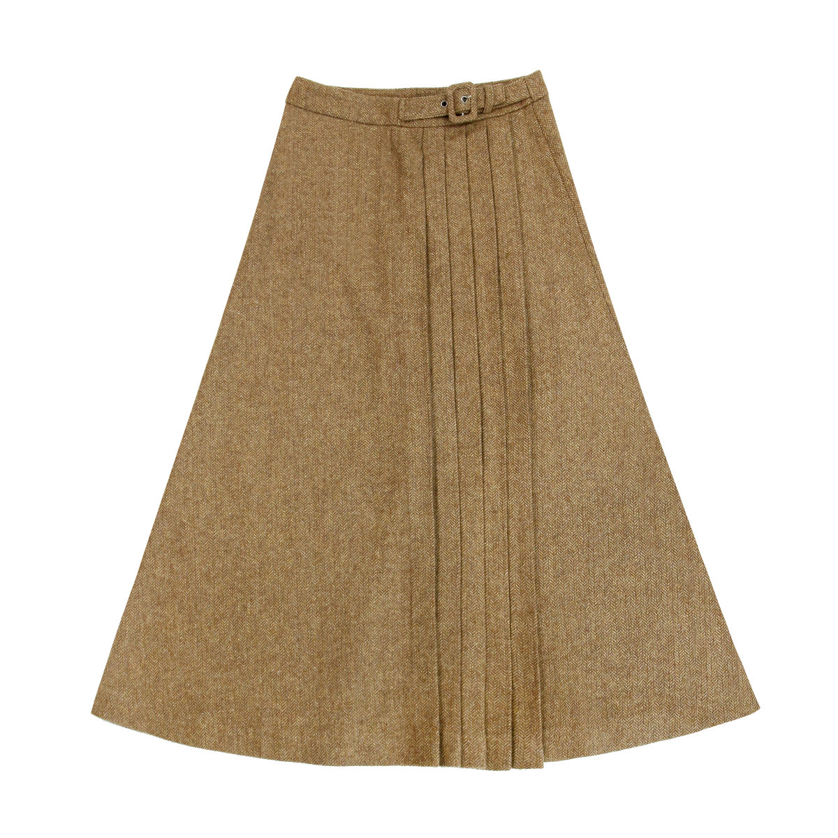 COCO BLANC SIDE BUCKLE HERRINGBONE SKIRT