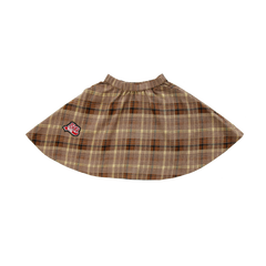COCO BLANC 2PC CHUNKY GRAPHIC SWEATER WITH PLAID GRAPHIC SKIRT