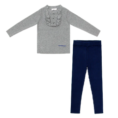 COCO BLANC 2PC RUFFLE BIB LEGGING SET