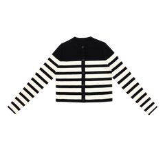 COCO BLANC 2PC RIBBED CARDIGAN WITH STRIPED MAXI