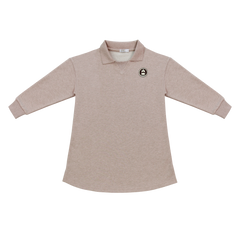 COCO BLANC MARLED FRENCH TERRY GRAPHIC SWEATSHIRT DRESS