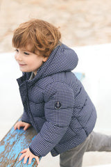 TARTINE ET CHOCOLAT GINGHAM HOODED COAT