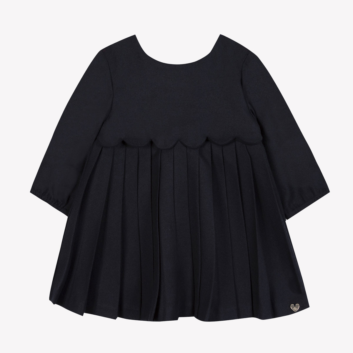 TARTINE ET CHOCOLAT PLEATED SCALLOP DRESS