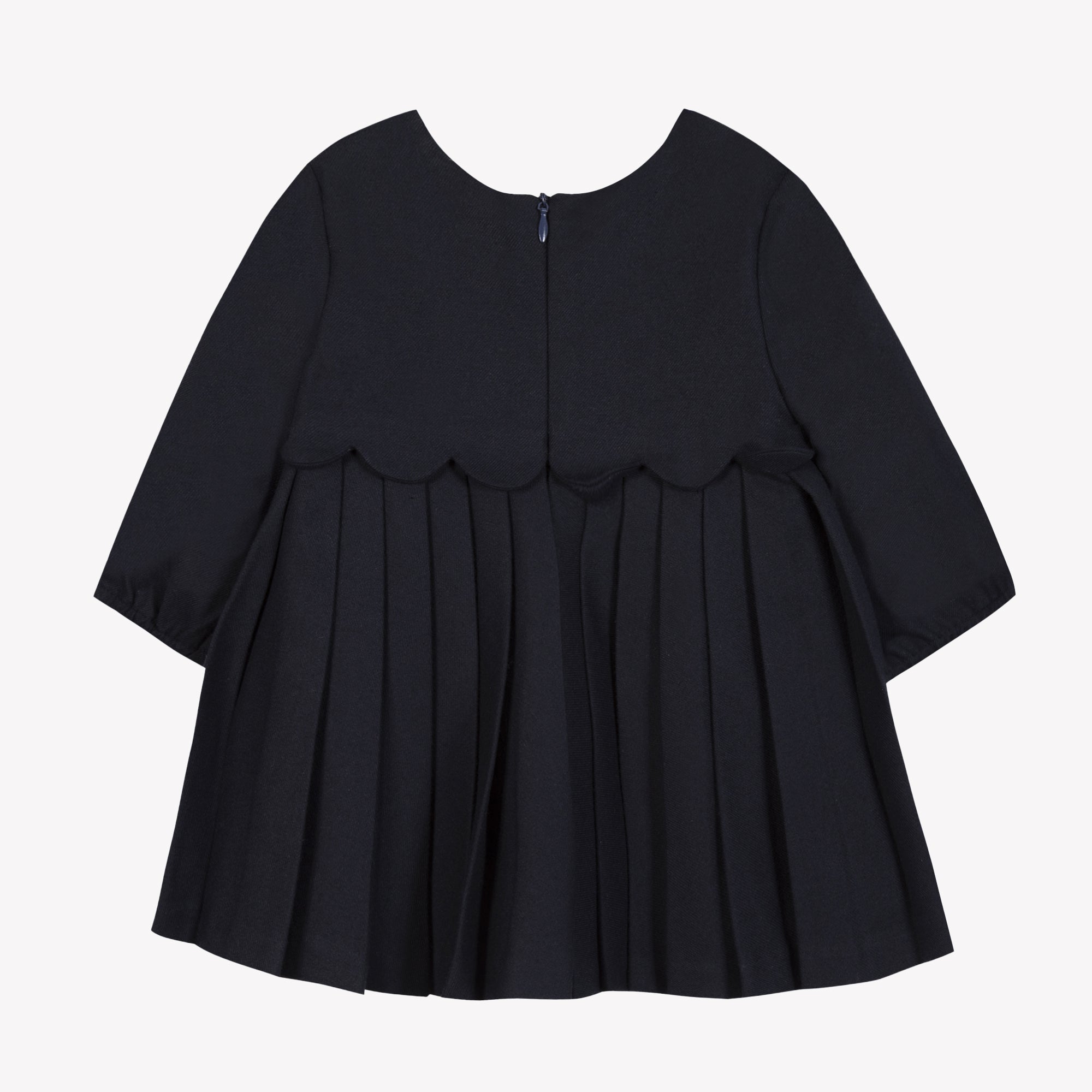TARTINE ET CHOCOLAT PLEATED SCALLOP DRESS
