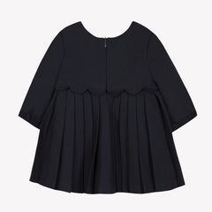 TARTINE ET CHOCOLAT PLEATED SCALLOP DRESS