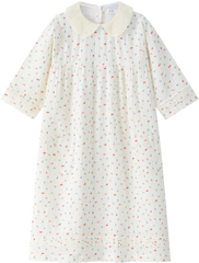 COCO BLANC 3/4 SLEEVE CHERRY GAUZE DRESS