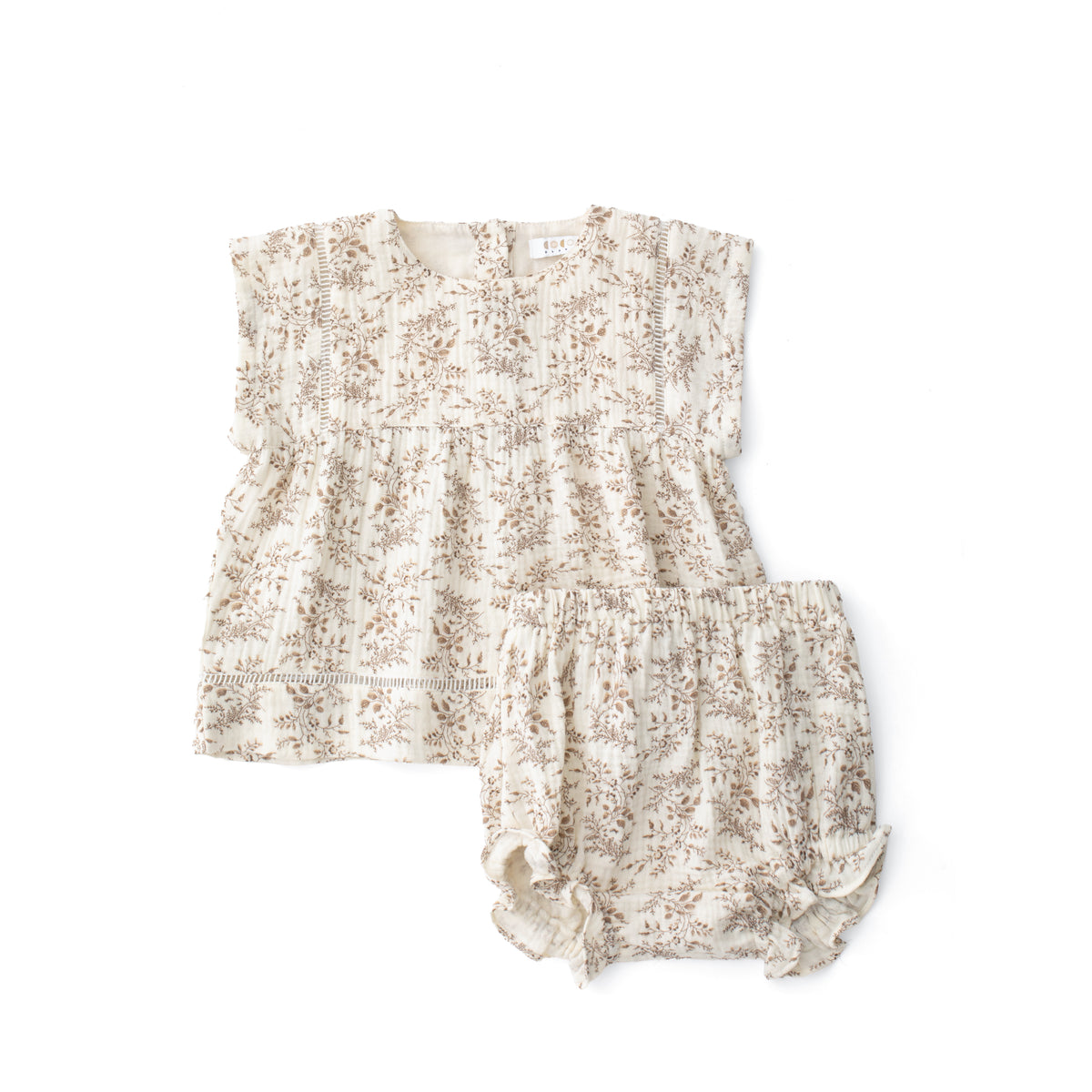 COCO BLANC 2PC FLORAL BLOOMER SET