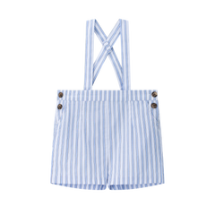 COCO BLANC STRIPED SUSPENDER SHORTS
