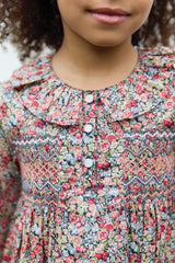 TARTINE ET CHOCOLAT FLORAL SMOCKING DRESS