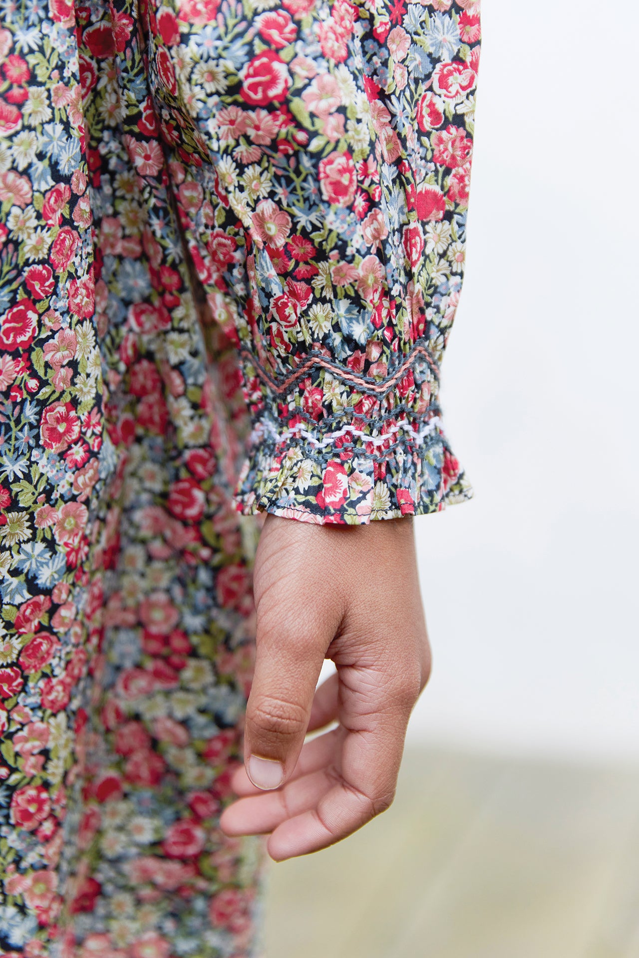 TARTINE ET CHOCOLAT FLORAL SMOCKING DRESS