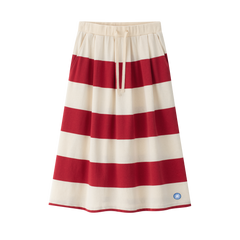 COCO BLANC 2PC STRIPED TEE WITH  SKIRT SET