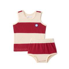COCO BLANC 2PC STRIPED TANK BLOOMER SET