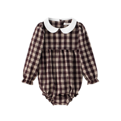 COCO BLANC CHECKED ROMPER