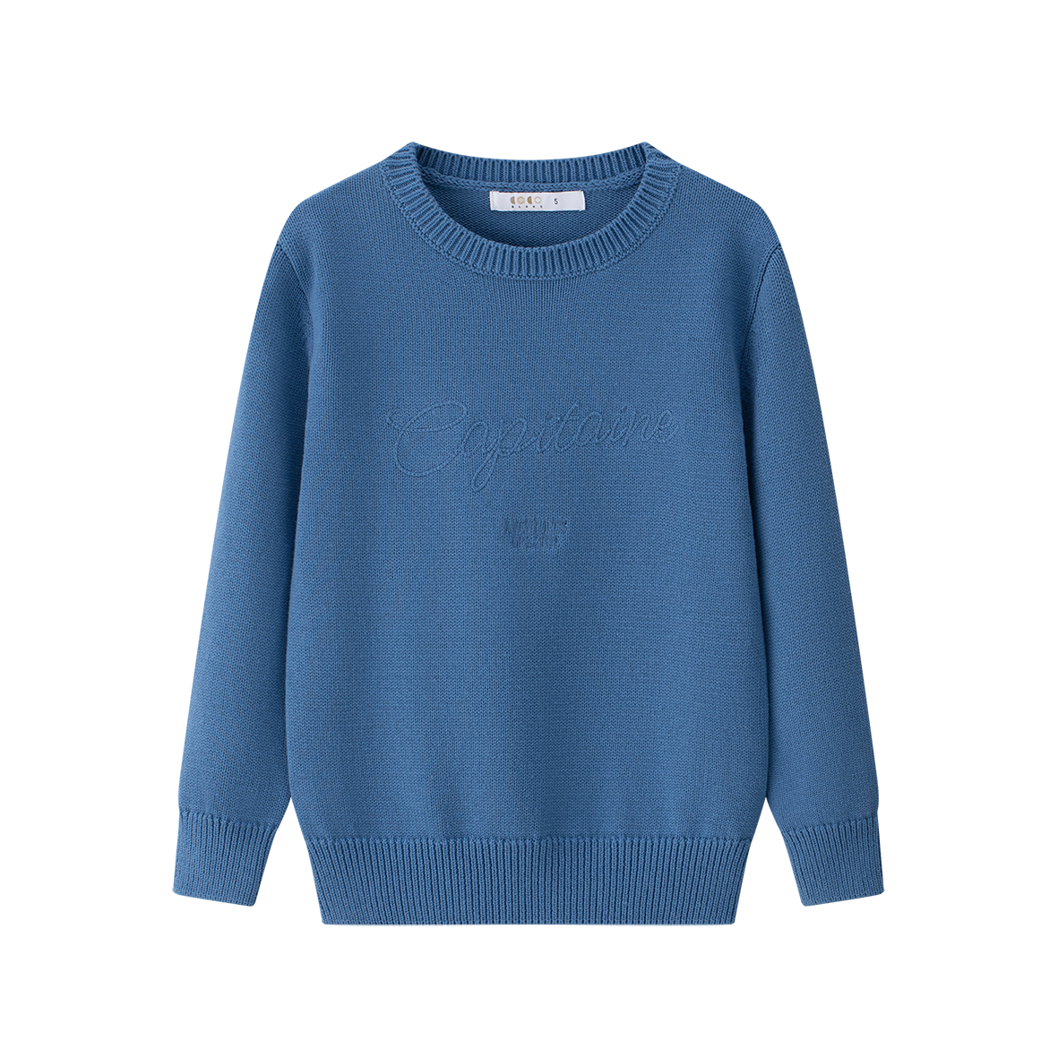 COCO BLANC EMBROIDERED CREW