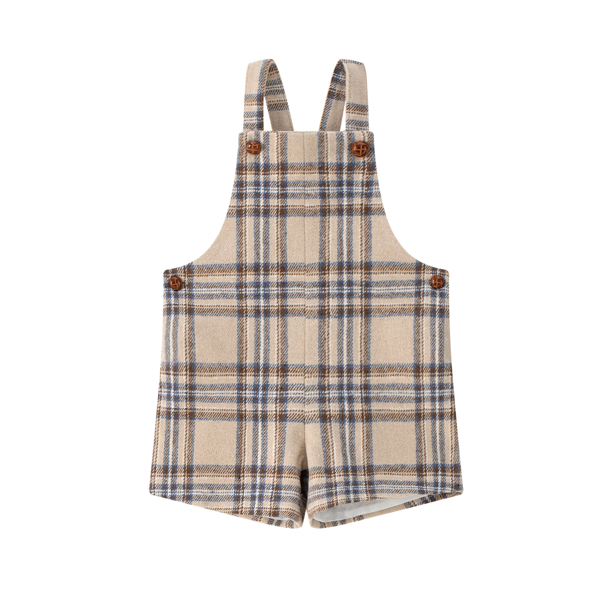 COCO BLANC PLAID OVERALLS