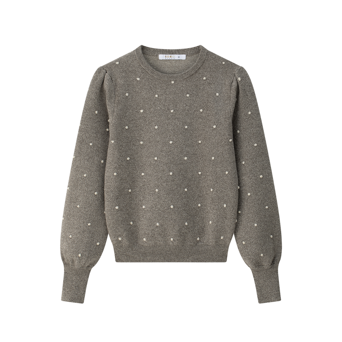 COCO BLANC 2PC DOTS CREW SWEATER WITH CHEVRON SKIRT