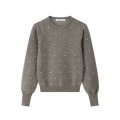 COCO BLANC 2PC DOTS CREW SWEATER WITH CHEVRON SKIRT