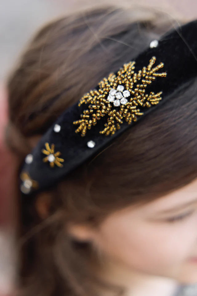 TARTINE ET CHOCOLAT BEADED VELVET HEADBAND