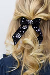 TARTINE ET CHOCOLAT BEADED VELVET HAIR BOW