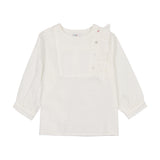 COCO BLANC 2PC RUFFLE BLOUSE WITH PLEATED JUMPER