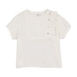 COCO BLANC 2PC RUFFLE BLOUSE WITH PLEATED JUMPER