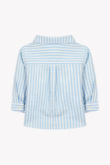 TARTINE ET CHOCOLAT LONG SLEEVE STRIPED COLLAR SHIRT