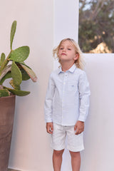 TARTINE ET CHOCOLAT LONG SLEEVE STRIPE COLLAR SHIRT