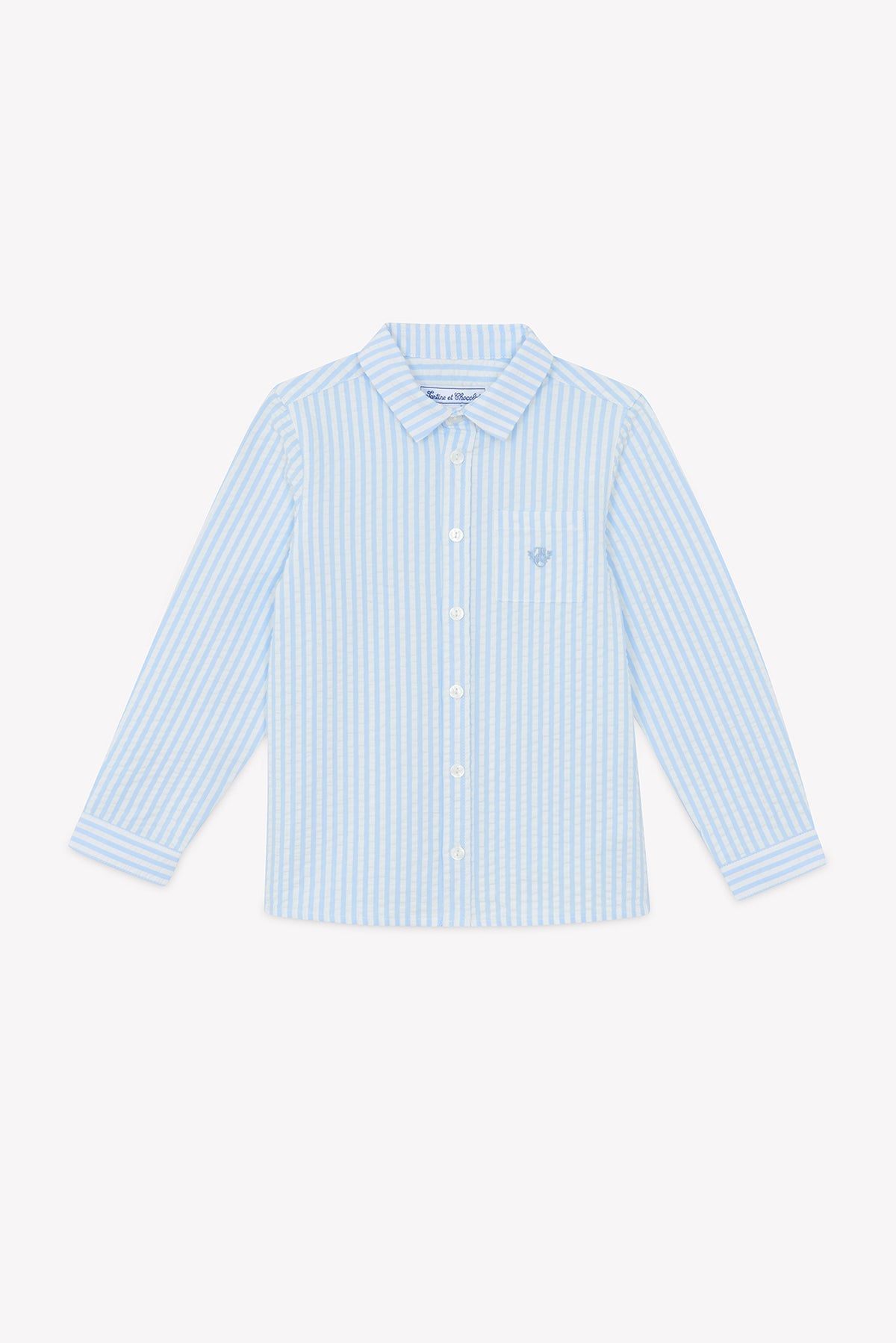 TARTINE ET CHOCOLAT LONG SLEEVE STRIPE COLLAR SHIRT