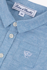 TARTINE ET CHOCOLAT LONG SLEEVE BUTTON UP COLLAR SHIRT