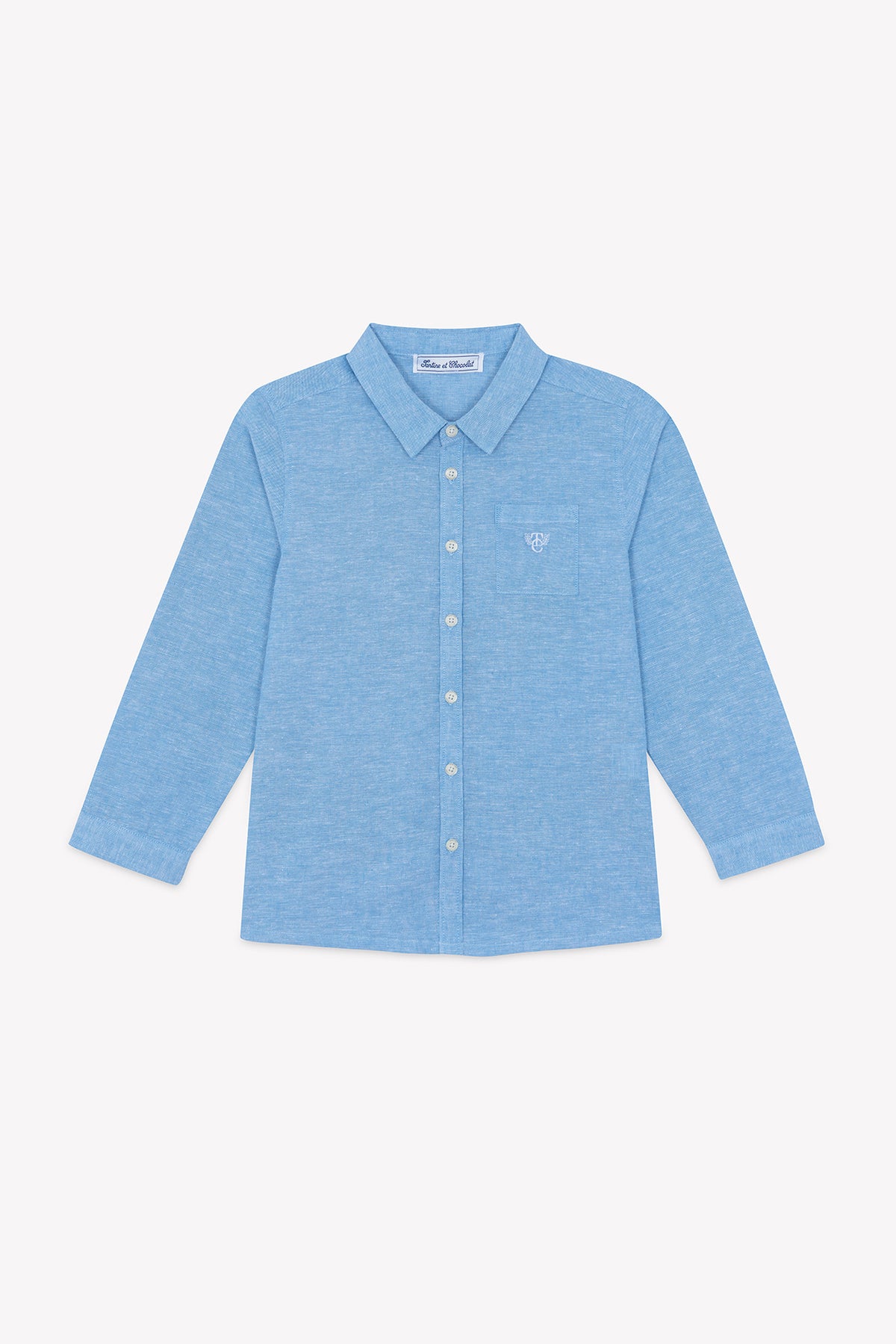 TARTINE ET CHOCOLAT LONG SLEEVE BUTTON UP COLLAR SHIRT