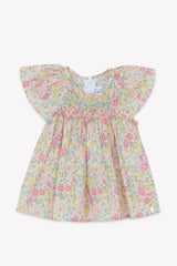 TARTINE ET CHOCOLAT FLORAL SMOCKED BLOUSE