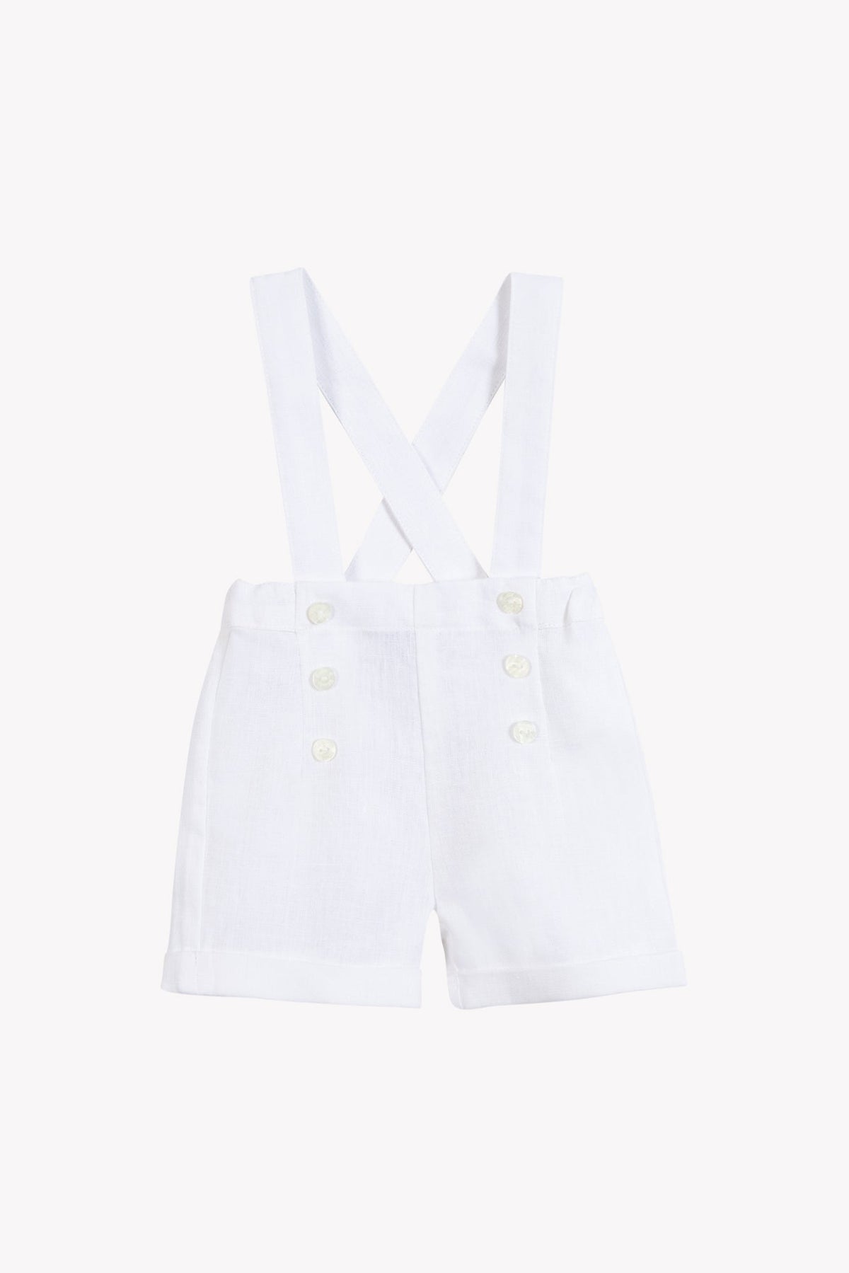 TARTINE ET CHOCOLAT 2PC S/S COLLAR SNAP ONESIE WITH SHORT OVERALL