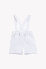 TARTINE ET CHOCOLAT 2PC S/S COLLAR SNAP ONESIE WITH SHORT OVERALL