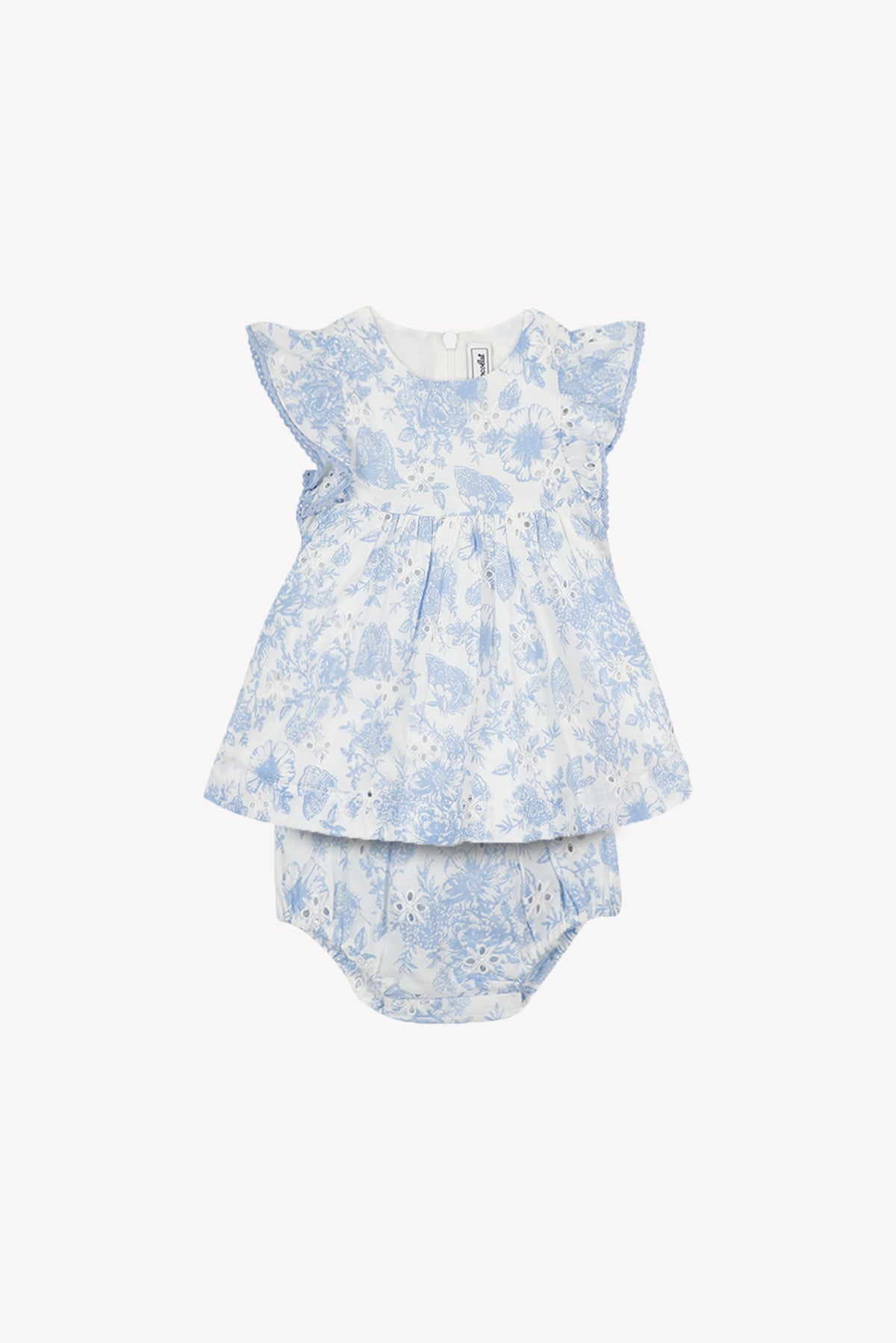 TARTINE ET CHOCOLAT 2PC PRINTED RUFFLE SLEEVE BLOUSE WITH BLOOMER