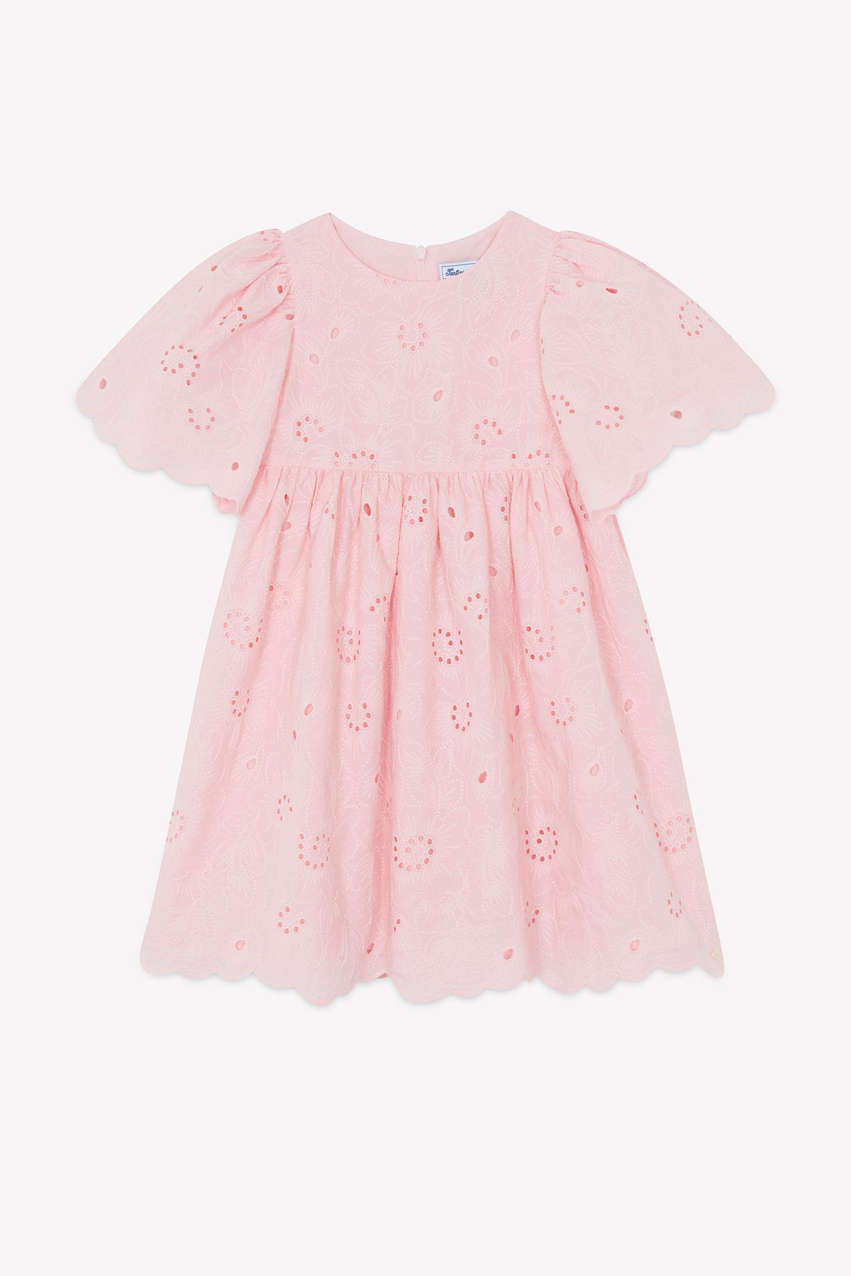TARTINE ET CHOCOLAT HIGHWAISTED EYELET SCALLOPE DRESS